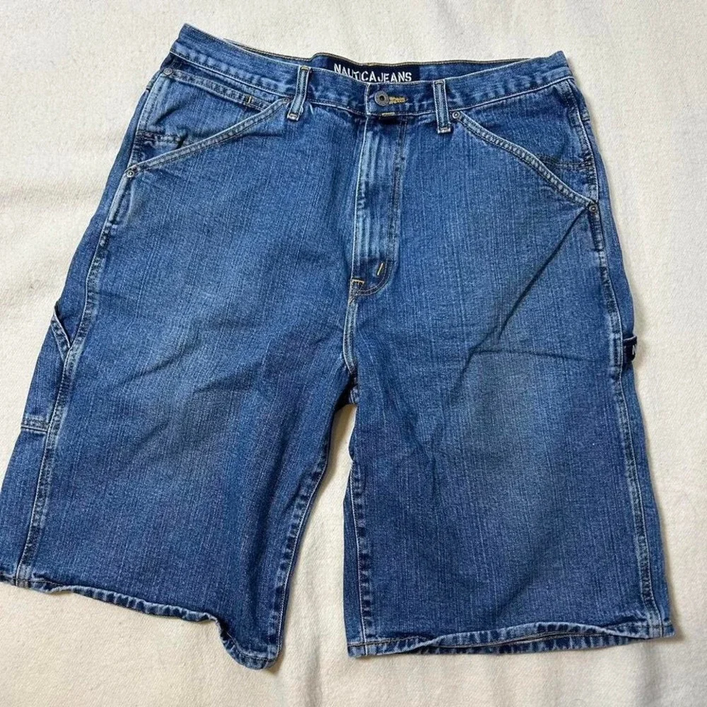 Nautica blue denim shorts #skater Carpenter shorts waist 36